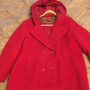 Gorgeous 1X hooded peacoat